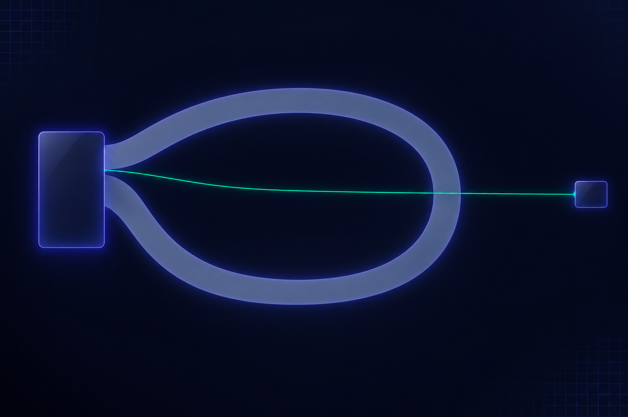 Almost all of the volume was a closed loop returning to its own source. The thin line is the flow that actually went somewhere.